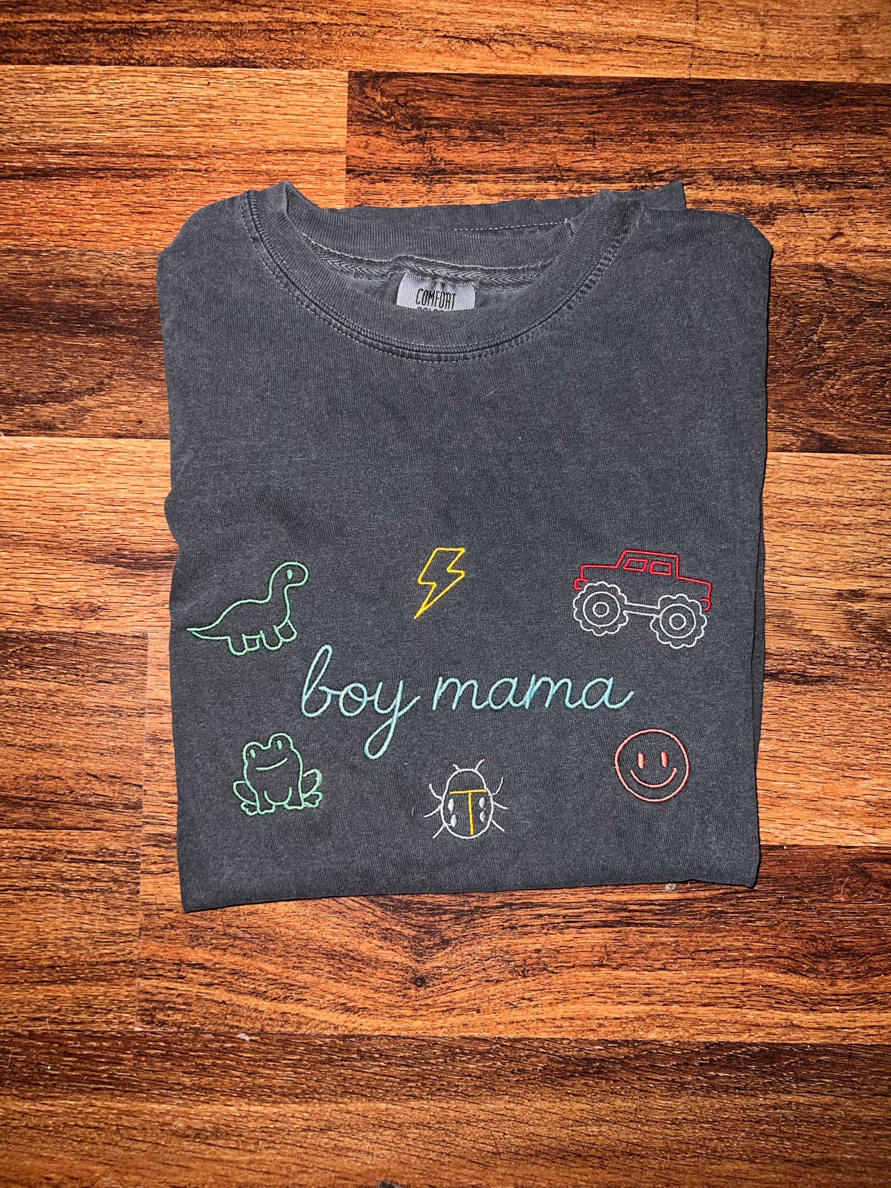 Boy Mama Comfort Colors Short Sleeve Shirt
